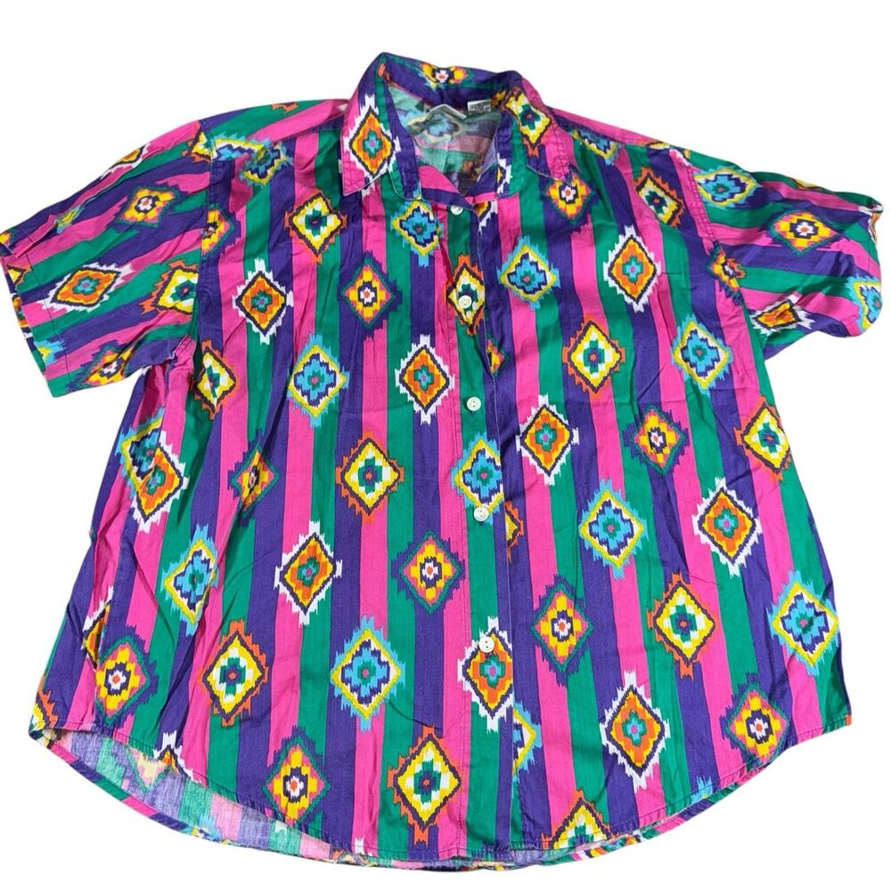 Sudden Impact Women’s Size M Western Shirt, Short Sleeve Button Down
